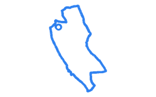 Route shape for Route 2 at Blackburn (Darwen) DTC