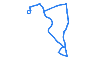 Route shape for Route 1 (NEW) at Blackpool DTC (Avroe Crescent)