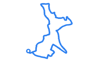 Route shape for Route 1 at Bletchley DTC