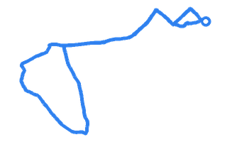 Route shape for Route 19 (NEW) at Bletchley DTC