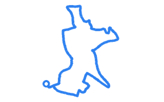 Route shape for Route 21 (NEW) at Bletchley DTC