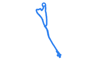 Route shape for Route 1 at Blyth DTC