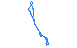 Route shape for Route 7 at Blyth DTC