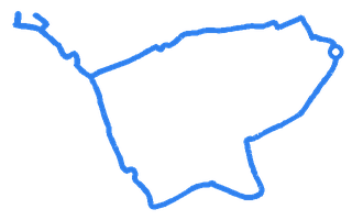 Route shape for Route 9 at Blyth DTC