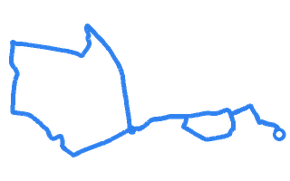 Route shape for Route 10 at Blyth DTC