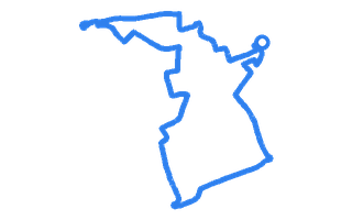 Route shape for Route 12 at Blyth DTC