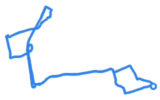 Route shape for Route 15 at Blyth DTC
