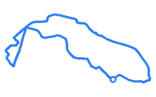 Route shape for Route 1 at Bodmin (Cornwall) DTC