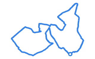Route shape for Route 2 at Bodmin (Cornwall) DTC