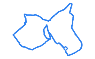 Route shape for Route 9 at Bodmin (Cornwall) DTC