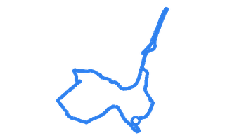 Route shape for Route 10 at Bodmin (Cornwall) DTC