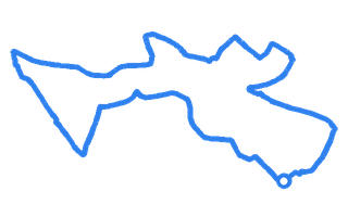 Route shape for Route 12 at Bodmin (Cornwall) DTC