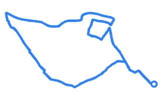 Route shape for Route 13 at Bodmin (Cornwall) DTC