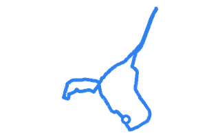 Route shape for Route 16 (NEW) at Bodmin (Cornwall) DTC