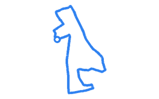 Route shape for Route 1 at Bolton DTC