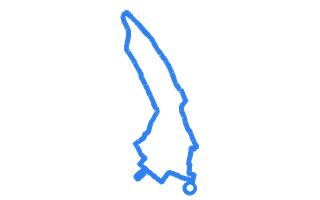 Route shape for Route 2 at Borehamwood DTC