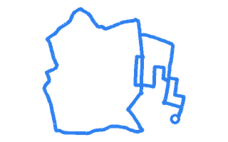 Route shape for Route 6 at Borehamwood DTC