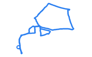Route shape for Route 3 at Boston DTC
