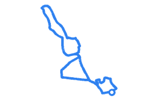 Route shape for Route 1 at Bradford DTC (Heaton)