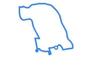 Route shape for Route 5 at Bradford DTC (Heaton)