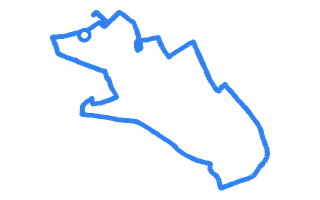 Route shape for Route 6 at Bradford DTC (Manningham)