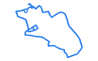 Route shape for Route 9 at Bradford DTC (Manningham)