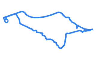 Route shape for Route 1 at Bradford (Thornbury) DTC