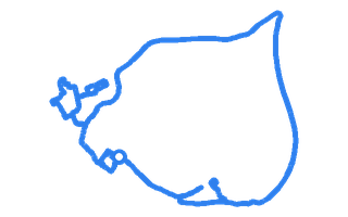 Route shape for Route 2 at Brecon DTC