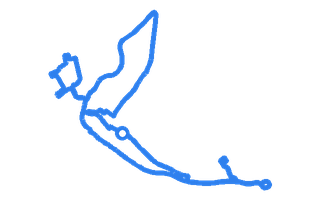 Route shape for Route 4 at Brecon DTC