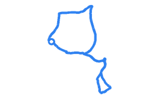 Route shape for Route 11 at Brecon DTC