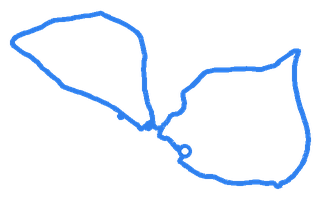 Route shape for Route 14 at Brecon DTC