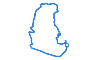Route shape for Route 1 at Bridgend DTC