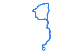 Route shape for Route 9 at Bridgend DTC