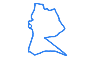 Route shape for Route 14 at Bridgend DTC