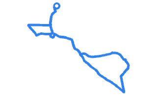 Route shape for Route 1 at Bromley DTC