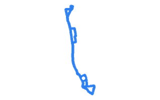 Route shape for Route 14 at Bury Lancashire DTC