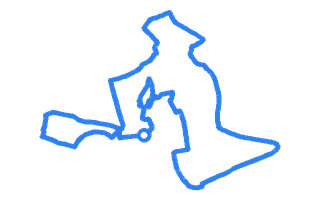 Route shape for Route 1 at Buxton DTC
