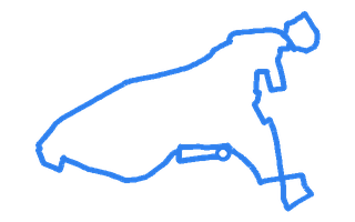Route shape for Route 12 at Buxton DTC
