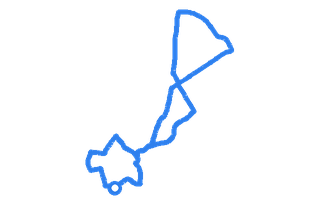 Route shape for Route 16 (NEW) at Buxton DTC
