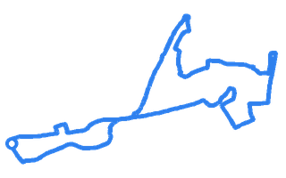 Route shape for Route 1 at Camborne (Cornwall) DTC