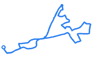 Route shape for Route 5 at Camborne (Cornwall) DTC