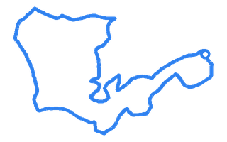 Route shape for Route 6 at Camborne (Cornwall) DTC