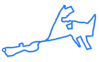 Route shape for Route 7 at Camborne (Cornwall) DTC
