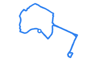 Route shape for Route 18 (NEW) at Cambridge (Brookmount Court) DTC