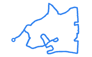 Route shape for Route 5 at Cannock DTC
