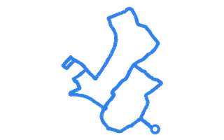 Route shape for Route 1 at Canterbury DTC
