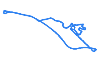Route shape for Route 7 at Canterbury DTC