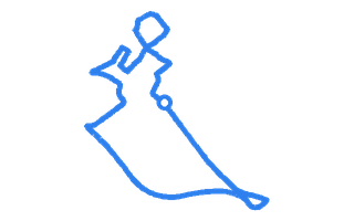 Route shape for Route 10 at Canterbury DTC