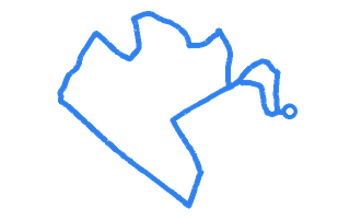 Route shape for Route 1 at Cardiff (Llanishen) DTC
