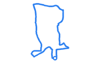 Route shape for Route 2 at Cardiff (Llanishen) DTC